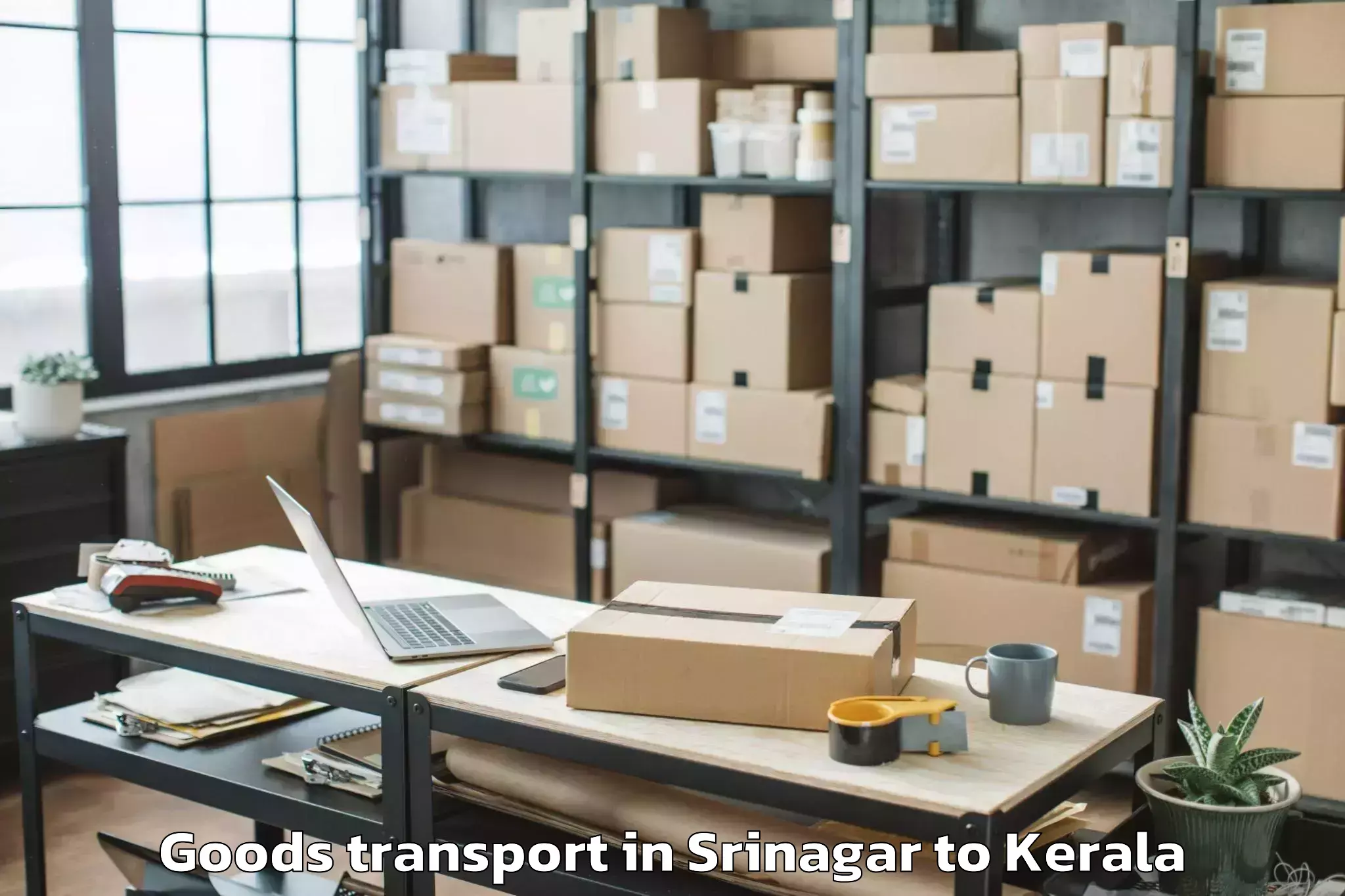 Book Your Srinagar to Attingal Goods Transport Today